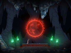 Une image montrant la sorcière de Noita.