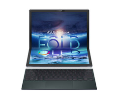 L&#039;ASUS Zenbook 17 Fold OLED est le deuxième ordinateur portable au monde doté d&#039;un écran OLED flexible. (Image source : ASUS)