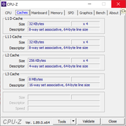 Dell Inspiron 7390 2-en-1 Black Edition - CPU-Z : caches.