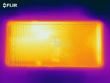 LG G7 ThinQ - Relevé thermique à l'avant de l'appareil en cas de sollicitations.