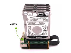 Radxa Penta SATA : les plaques d'assise s'animent et s'abaissent