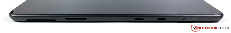 Côté droit : Surface Connector, 2x USB-C avec Thunderbolt 4, bouton d'alimentation