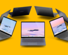 Les Chromebooks fabriqués dans le cadre de la nouvelle initiative Chromebook Plus de Google ont des caractéristiques plus robustes que celles habituellement observées dans le monde ChromeOS. (Image : Google Chrome, logos Intel, AMD et Ryzen, avec modifications)