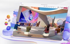 L'espace de travail Microsoft Mesh 3D VR dans MS Teams est maintenant disponible pour tous les utilisateurs. (Source : Microsoft)