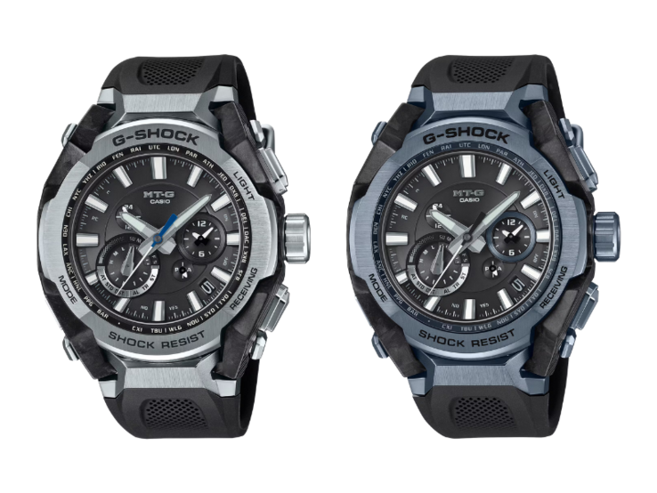 Les montres Casio G-Shock MTG-B4000-1A (à gauche) et MTG-B4000B-1A2 (à droite). (Source de l'image : Casio)