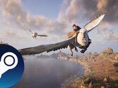 Capture d'écran de Hogwarts Legacy montrant les mécanismes de déplacement du jeu. (Source de l'image : Steam - Modifié)