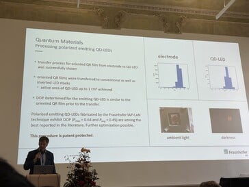... l'état actuel de la recherche sur les tiges quantiques. (Source de l'image : Andreas Sebayang/Notebookcheck.com)