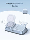 Le nouveau chargeur sans fil magnétique 3-en-1 MagFlow d'Ugreen. (Source : Ugreen)