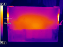 Zephyrus M GM501 - Relevé thermique : sollicitations maximales au-dessous (Optris PI 640).