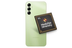 Le Samsung Galaxy A14 utilise un SoC Mediatek MT6769 Helio G80. (Source : Samsung/MediaTek/édité)