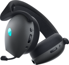 L'Alienware AW720H offre une connectivité sans fil de 2,4 GHz et une connectivité filaire de 3,5 mm. (Image Source : Dell)