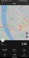 Amazfit Verge Lite - Affichage du chemin dans l'appli 