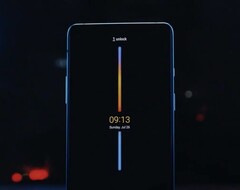OnePlus taquine l'interface d'affichage toujours active avec une fine ligne de gradient qui court au milieu de l'écran. (Source de l'image : OnePlus)