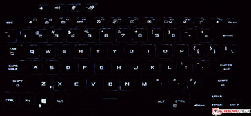 Le clavier de l'Asus ROG Flow X13 (rétro-éclairé)