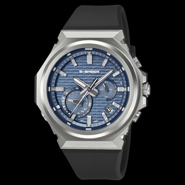 La GST-B1000-2A est dotée d'un cadran bleu métallisé et d'un bracelet en résine.