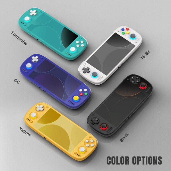 Deux des couleurs de la Retroid Pocket G2 ont été empruntées à la Nintendo Switch Lite. (Source de l'image : Retroid)
