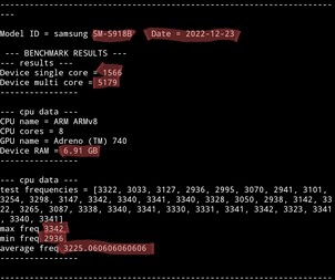 Galaxy S23 Ultra. (Image source : Geekbench via @ruiz25782678)