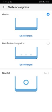 Huawei Mate 20 Pro - Options de navigation.