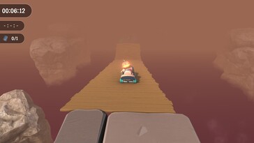 Photo : une capture d'écran du jeu Super Adventure Hand.