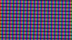 Réseau de sous-pixels derrière une surface mate