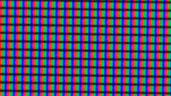 Réseau de sous-pixels derrière une surface mate