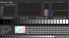 CalMAN : Niveaux de gris (calibrés)