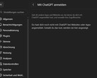 Capture d’écran des paramètres de ChatGPT affichant la section « Se connecter avec ChatGPT »