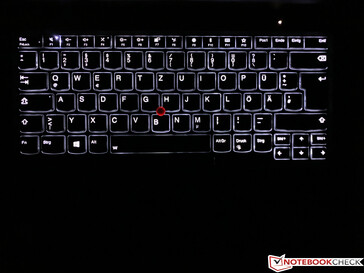 ThinkPad T490s - Clavier rétroéclairé à deux niveaux.