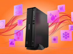 Le ThinkCentre M75s Gen 6 pèse 4,8 kg et mesure 336 x 300 x 89 mm.