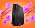 Le ThinkCentre M75s Gen 6 pèse 4,8 kg et mesure 336 x 300 x 89 mm.