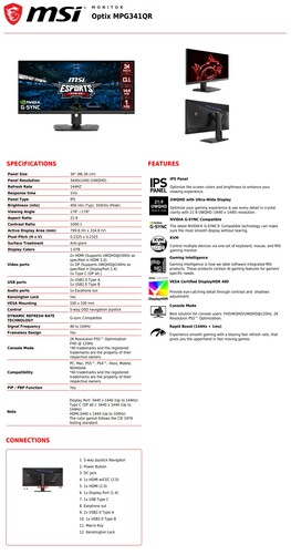 Optix MPG341QR. (Image source : MSI)