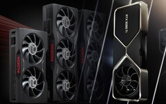 AMD et Nvidia devraient bientôt sortir les successeurs de leurs gammes de GPU de génération actuelle. (Image source : AMD/Nvidia - édité)