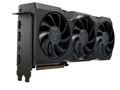 Carte graphique AMD Radeon avec refroidissement par triple ventilateur et plusieurs sorties d'affichage, notamment HDMI, DisplayPort et USB-C (Source d'image : Notebookcheck)