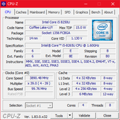 Lenovo ThinkPad X390 - CPU-Z.