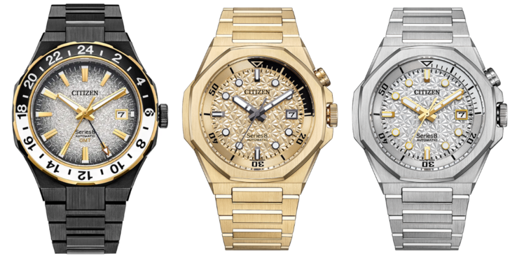 De gauche à droite : les montres Citizen NB6035-55H, NB6062-52P et NB6060-58H. (Source de l'image : Citizen)