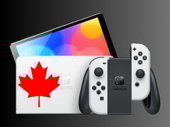 Nintendo Switch OLED avec feuille d&#039;érable canadienne (Source de l&#039;image : Nintendo of Canada avec modifications)