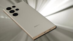 Ce rendu non officiel du concept Samsung Galaxy S23 Ultra montre une influence du design du Note Galaxy. (Image source : TechnizoConcept &amp;amp; Unsplash - édité)
