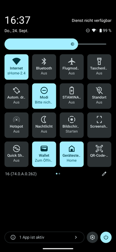 Sony Xperia 10 VIII : Paramètres rapides