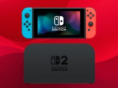 La Nintendo Switch d'origine, illustrée ci-dessus, sur la station d'accueil Switch 2