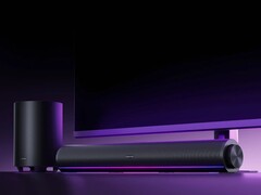 Une image du Xiaomi Desktop Speaker Pro Set avec éclairage RVB.