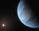 Illustration d'artiste montrant une exoplanète et une étoile.