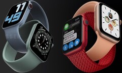 Apple Watch Series 7 concept vs. Apple Watch Series 6 design. (Image source : Jon Prosser/Apple - édité)