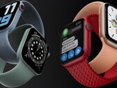 Apple Watch Series 7 concept vs. Apple Watch Series 6 design. (Image source : Jon Prosser/Apple - édité)