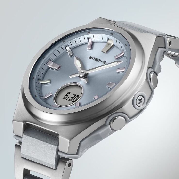 Les montres de la série Casio Baby-G BGA-3000 sont dotées d’un écran numérique rond