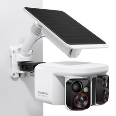 Sécurité X1 Pro : Caméra de surveillance avec deux caméras mobiles. (Source de l'image : Baseus)