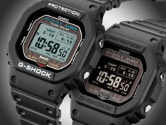 Le nouveau modèle Casio à affichage positif (GW-BX5600-1) et la variante à affichage négatif (GW-BX5600-1A1), illustrés. (Source de l&#039;image : Great G-Shock World)