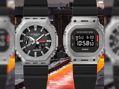 Sur la photo, la Casio G-Shock GM-2100M-1JF (à gauche) et la GM-5600M-1JF (à droite). (Source de l&#039;image : @geesgshock sur Instagram)