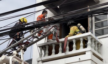 Incendie d'une ferme d'extraction de crypto-monnaies. (Image source : Citylife)