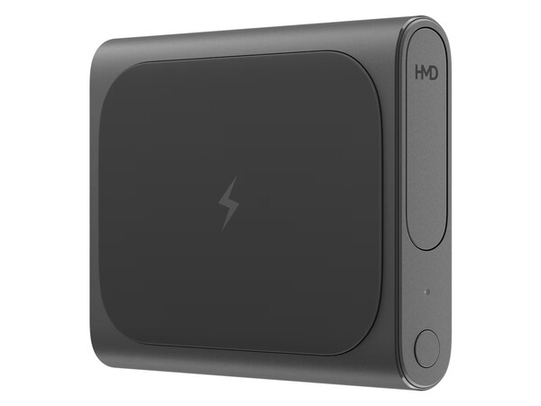 Les HMD Amped Buds sont des écouteurs dont le boîtier permet de recharger sans fil d'autres appareils.