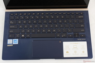 Le lecteur d'empreintes digitales du UX430 a été remplacé sur le UX433 par le bouton d'activation du pavé numérique virtuel.